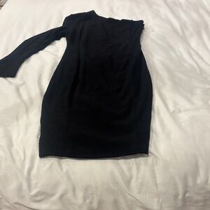 By Malene Birger Black One-Shoulder Dress